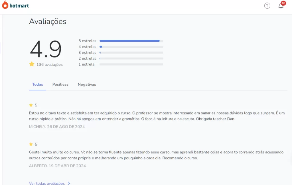 Depoimentos e avaliações de quem já fez