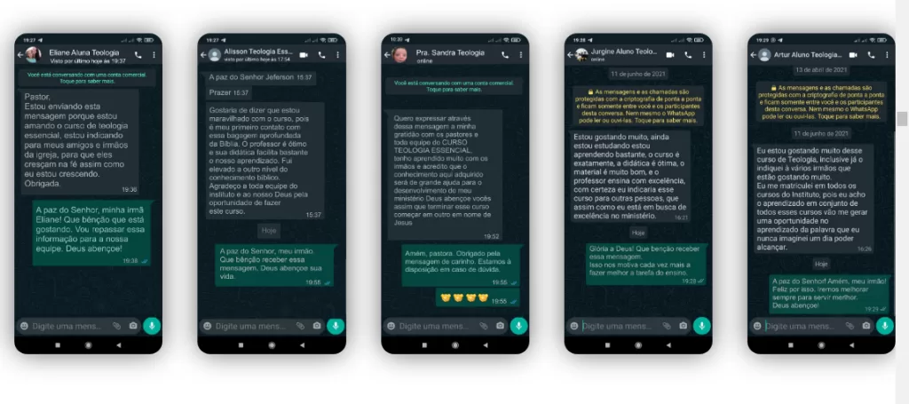 Depoimentos e Avaliações