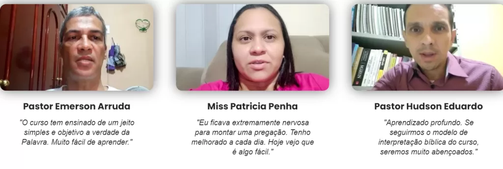  Que Estão Dizendo? Depoimentos e Avaliações