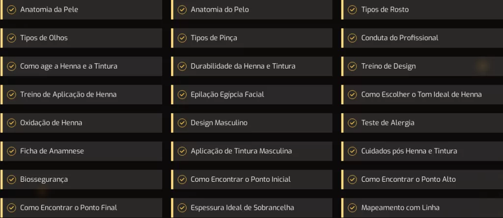 O que você aprende no Curso Sobrancelhas Perfeitas Oficial