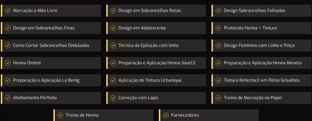 O que você aprende no Curso Sobrancelhas Perfeitas Oficial